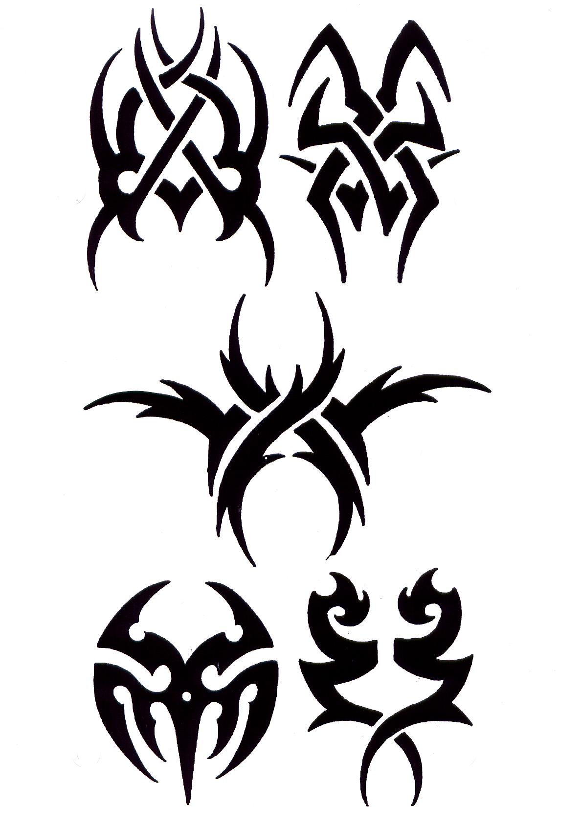Tribal Skull And Banner Tattoo Designs