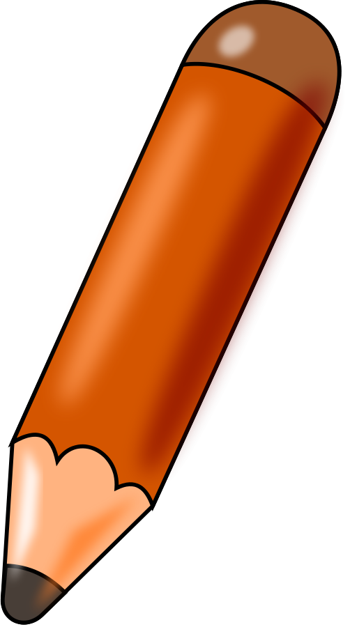 Orange pencil clipart