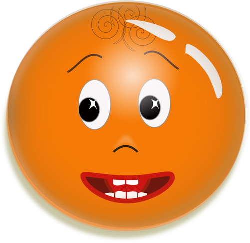 Fiery orange smiley face | Public domain vectors