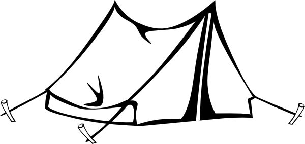 Black And White Clipart Tent - ClipArt Best