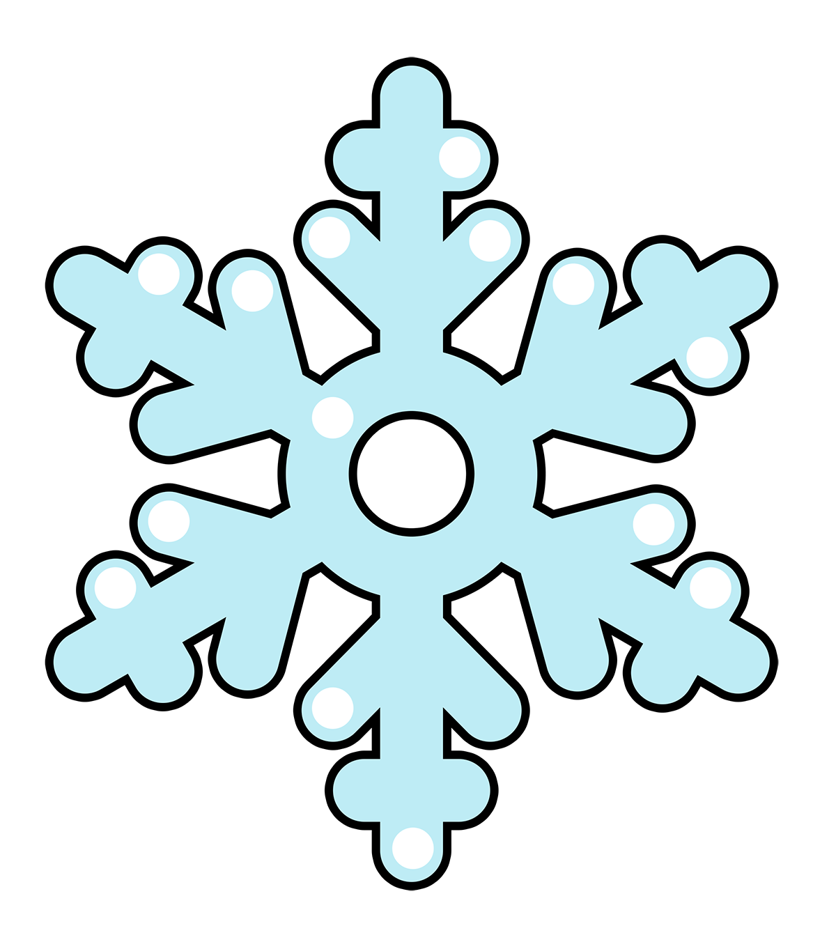 Cartoon snowflake clipart