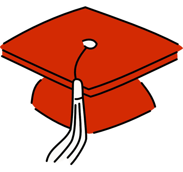 Red Graduation Cap Clipart