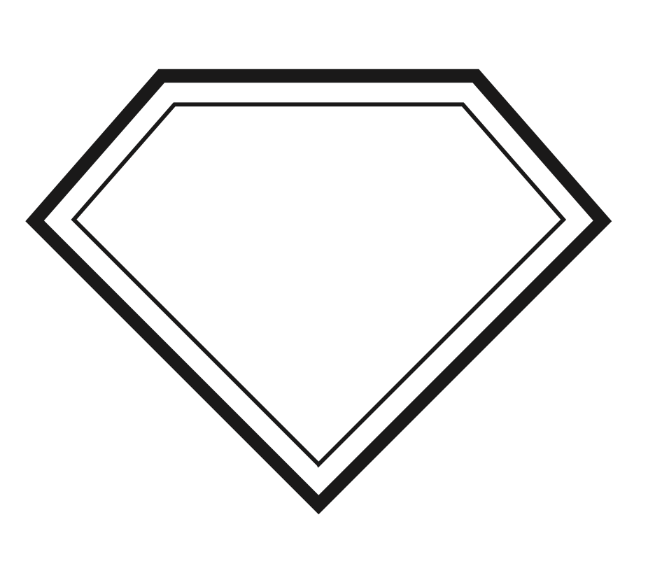 Superhero cape clipart black and white outline