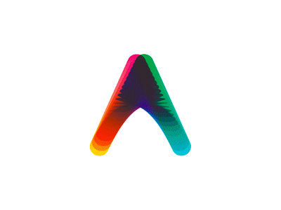 A letter mark, dynamic colorful blends, logo design icon [GIF] by ...