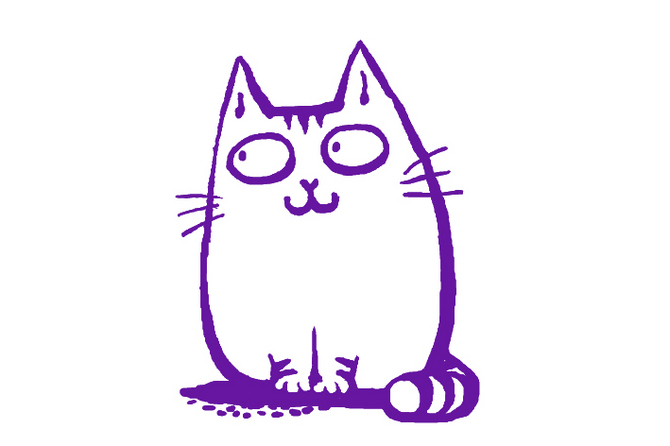 Purple Cat - ClipArt Best
