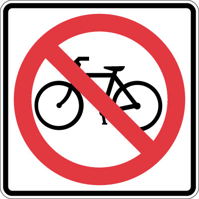 Parking and Traffic Control Sign - No Bicycles Symbol (Reflective ...