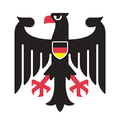Silhouette Of The German Eagle Symbol Clip Art, Vector Images ...