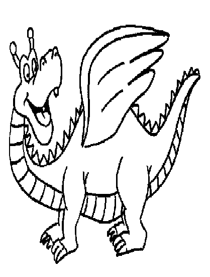 Bird Headed Dragon Coloring Page Funny Dragon Coloring Pages