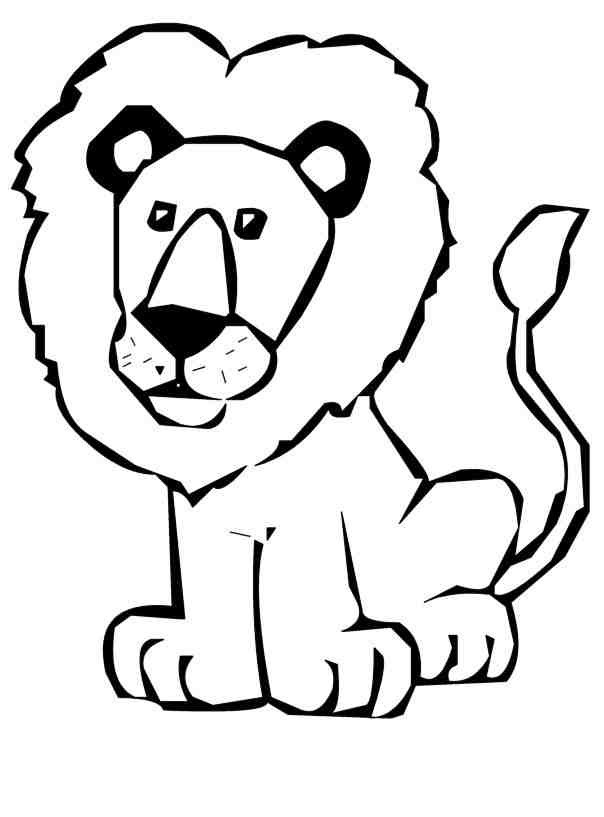 Lion Head Drawing For Kids - ClipArt Best