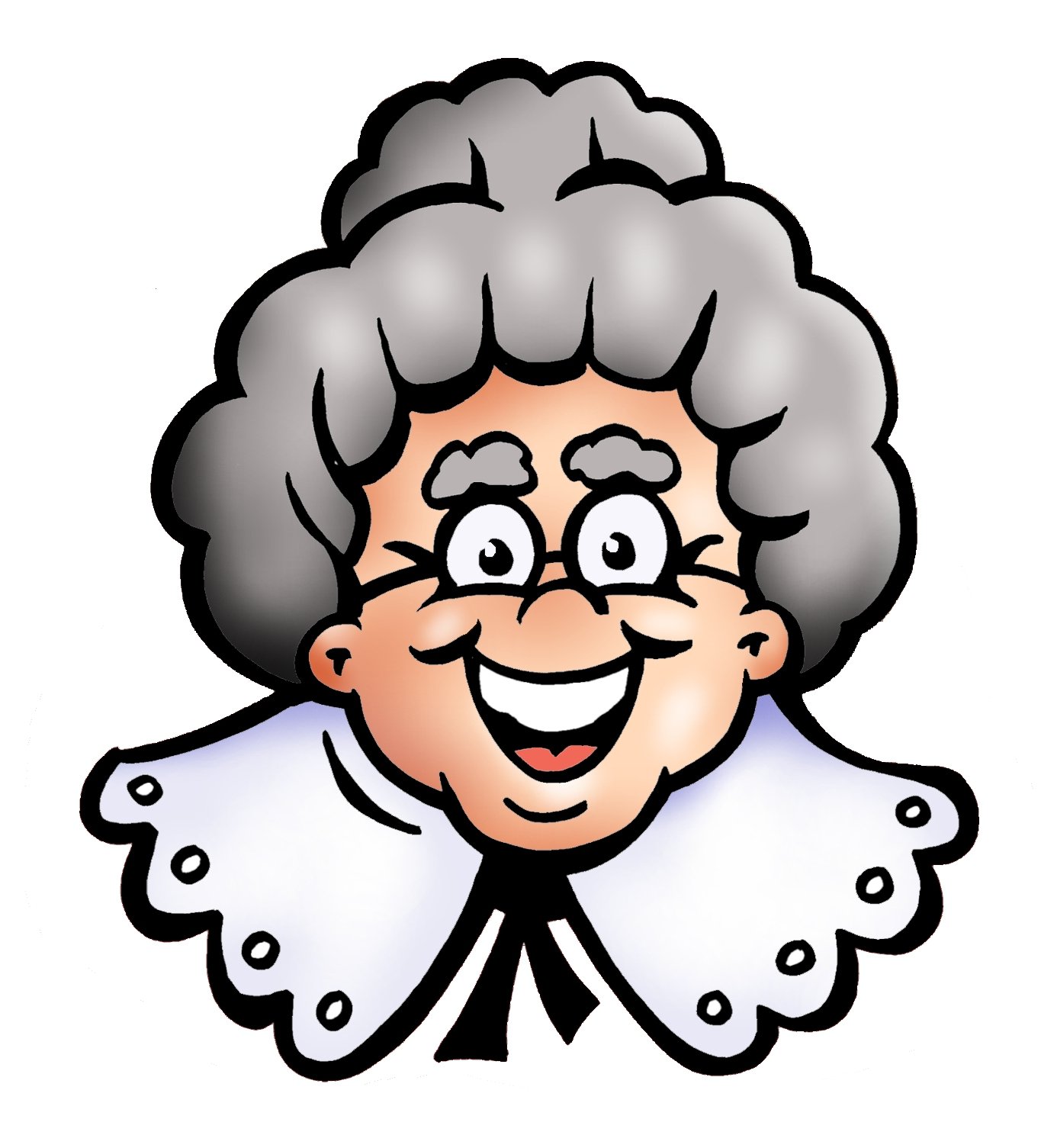 Cartoon grandma clipart head