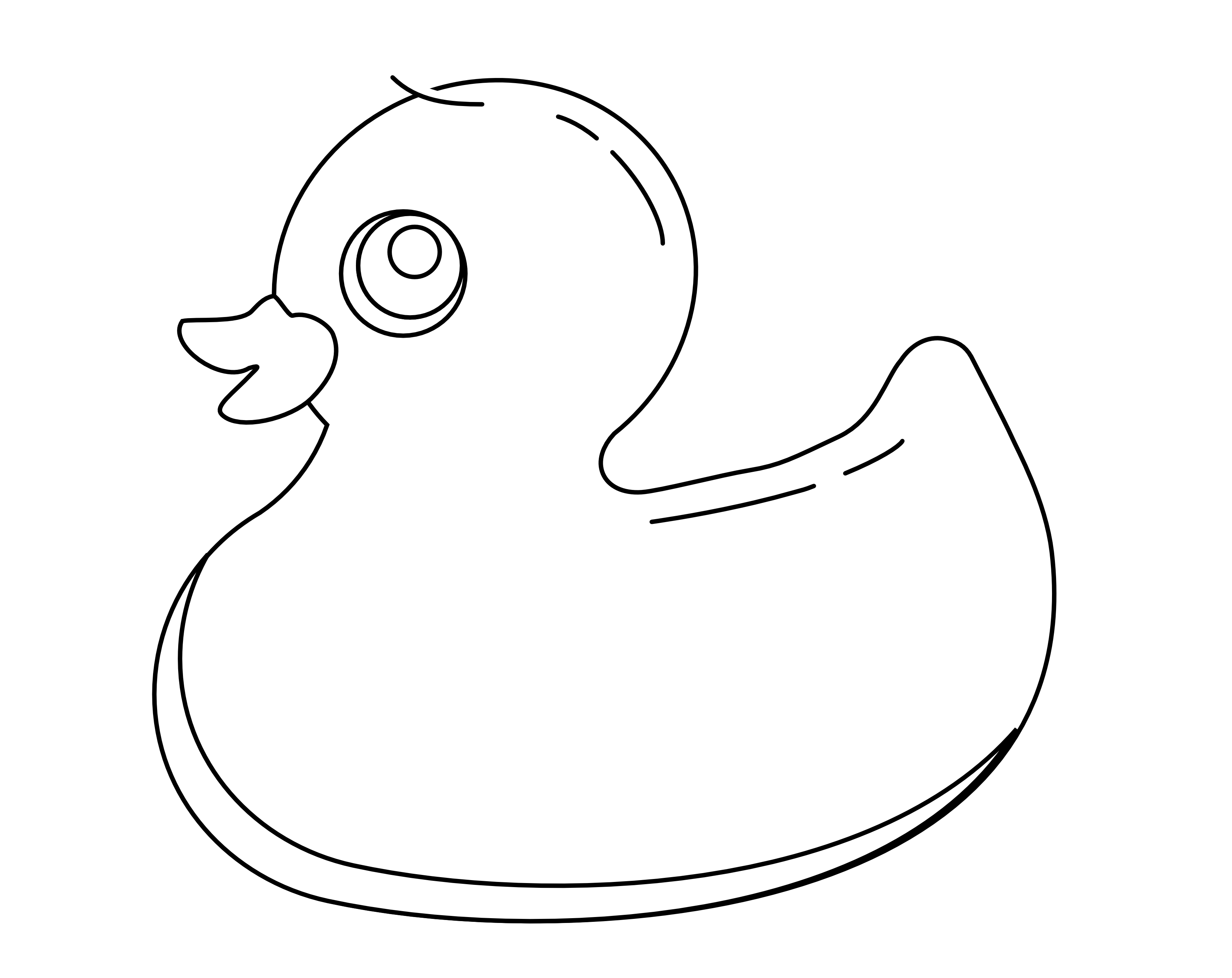 clipart black and white duck - photo #49