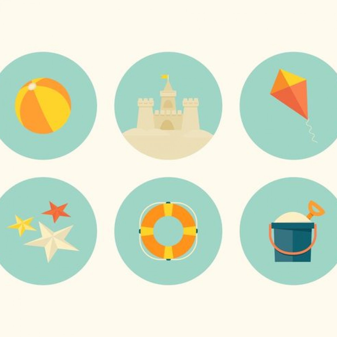 Free vector Free Beach Vector Icon Set #23816 | My Graphic Hunt