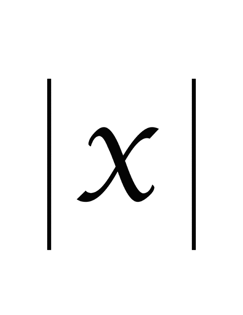 Flashcard of a math symbol for Absolute Value of X | ClipArt ETC