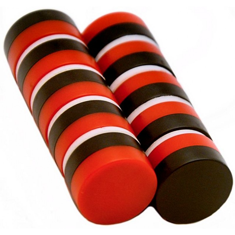 Apex 1/2" x 1/4" Disc Plastic Coated Red/Black