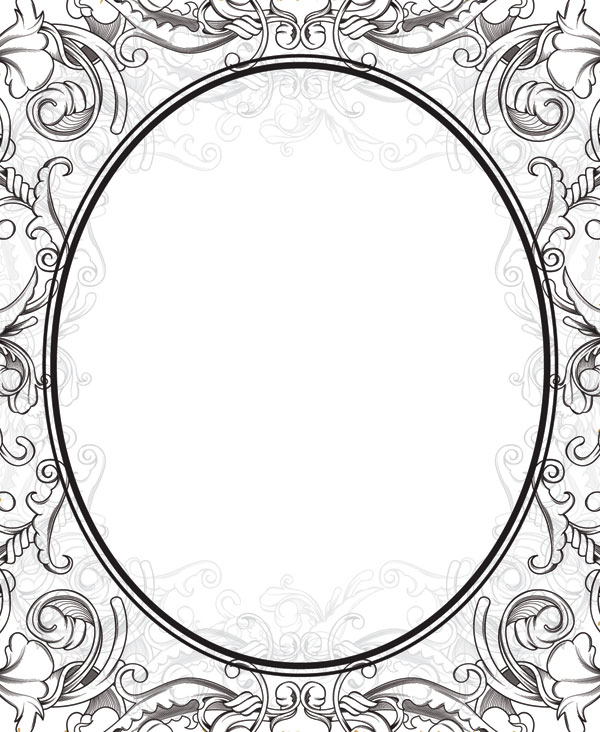 Scene when the pattern of European lace border Vector -1_Download ...