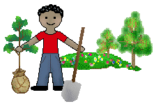Arbor Day Clip Art - Ethnic Boys With Trees to Plant on a Hill ...