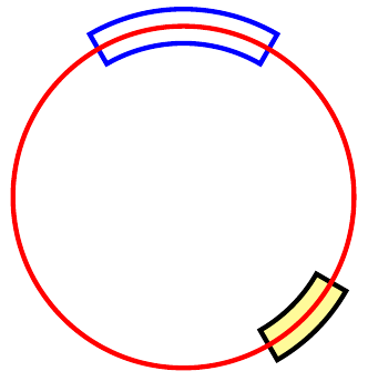 tikz pgf - Drawing a rectangle along the border of a circle - TeX ...