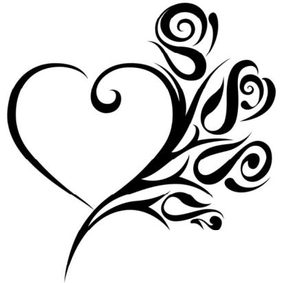 Black And White Heart Tattoo Designs - ClipArt Best