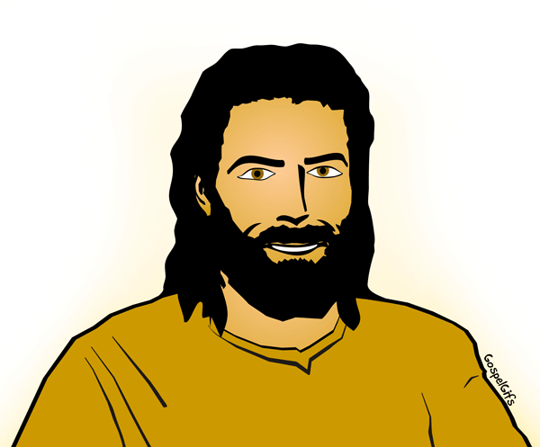 Smiling Jesus (white background) - Free Christian Clip Art Graphic