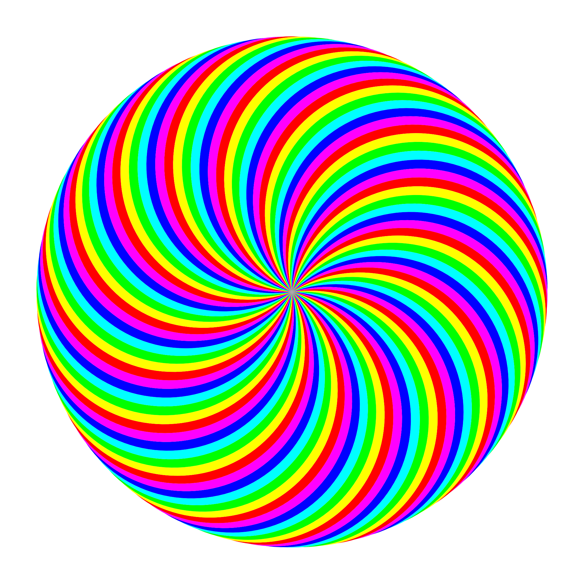 Clip Art: 90 Circle Swirl 6 Color July 2011 ...