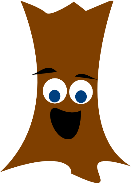 Tree Trunk With Face clip art - vector clip art online, royalty ...