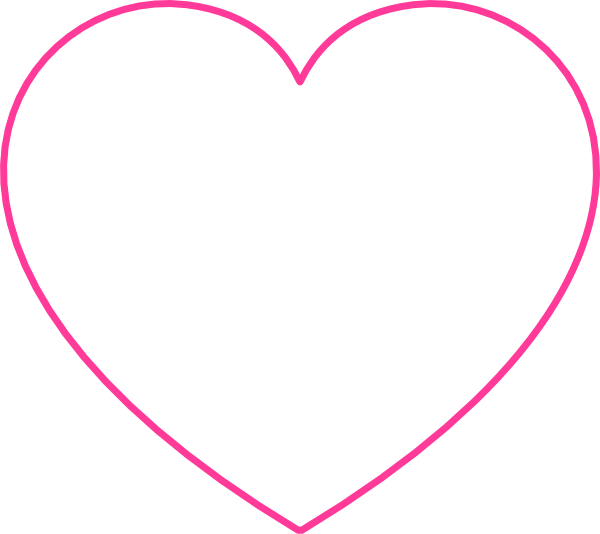 Pink Blank Heart Clip Art - vector clip art online ...
