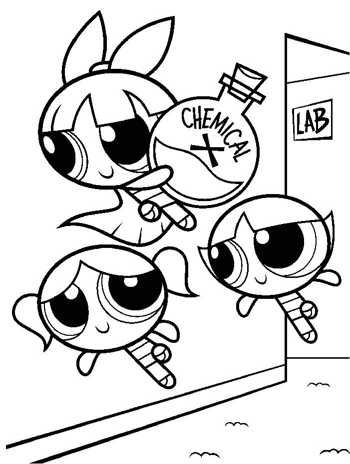 Powerpuff coloring pages, colouring