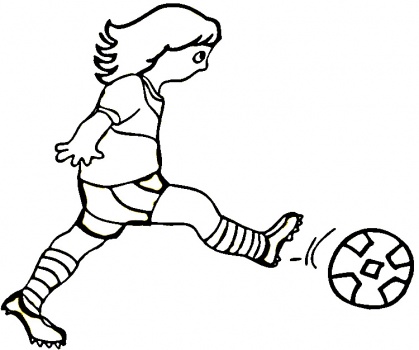 Woman Is Playing Football coloring page | Super Coloring