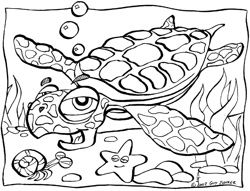 Sea Turtle coloring page - Animals Town - animals color sheet ...