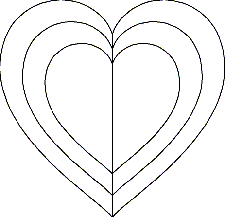 Nested hearts template