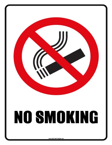 No Smoking Sign - Free Printable - MyFreePrintable.com