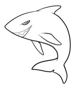Animals - How to Draw a Shark for Kids