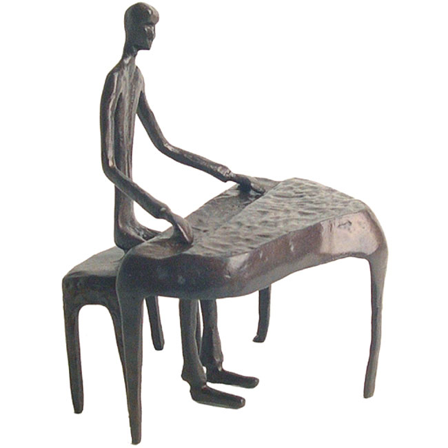 Piano Player Cast Bronze Sculpture - Free Shipping Today ...