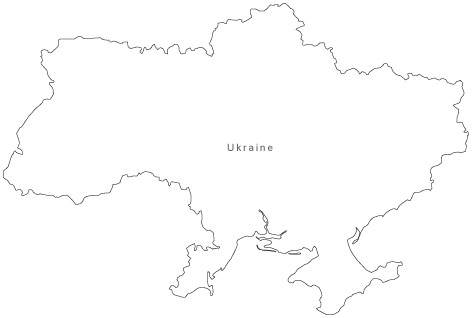 Ukraine Map Outline