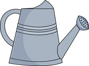 Watering Can Clipart Image - clip art image of a cartoon watering can