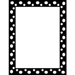 Polka Dot Page Frame Clip Art - Polyvore