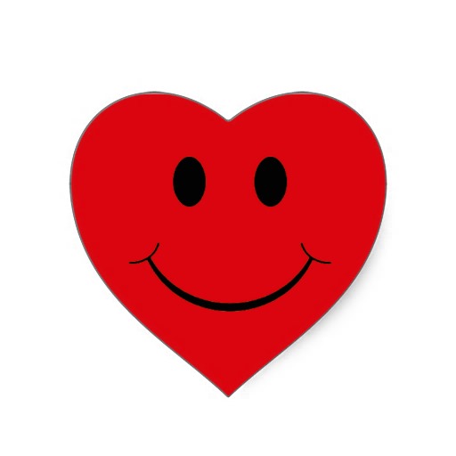 Red Heart Smiley Face Stickers | Zazzle