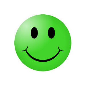Green smiley face - Polyvore