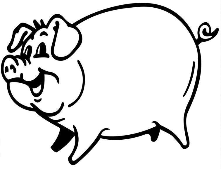 Colouring In Pig - ClipArt Best