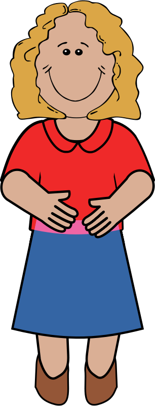 Old woman standing clipart
