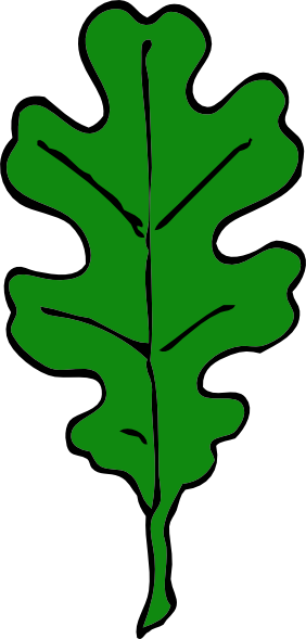 Green Oak Leaf Clip Art - vector clip art online ...