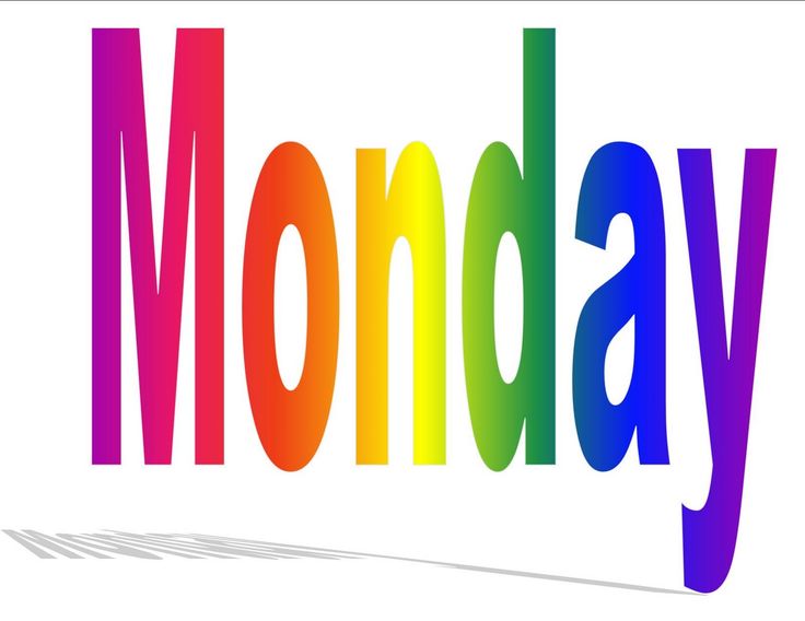 it's monday clip art | Days of the Week (sung to the tune "If ...