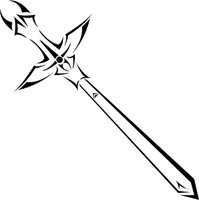 New Long Tribal Sword Tattoo Design | Tattoobite.com