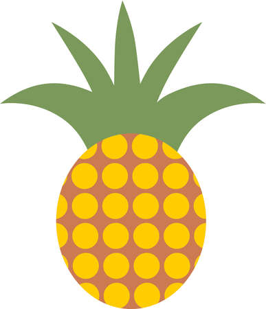 Stock Illustration - Drawing of a pineapple