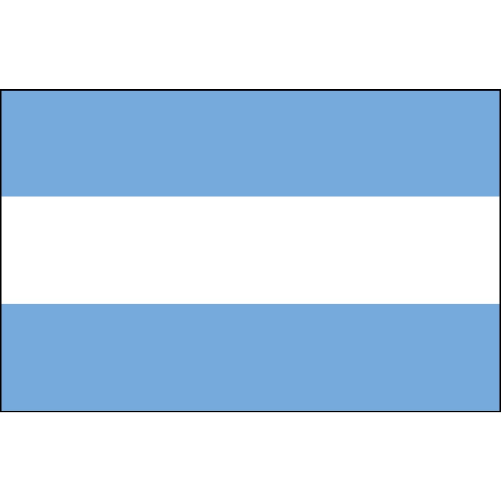 Argentina 5' x 8' Nylon Flag - No Seal