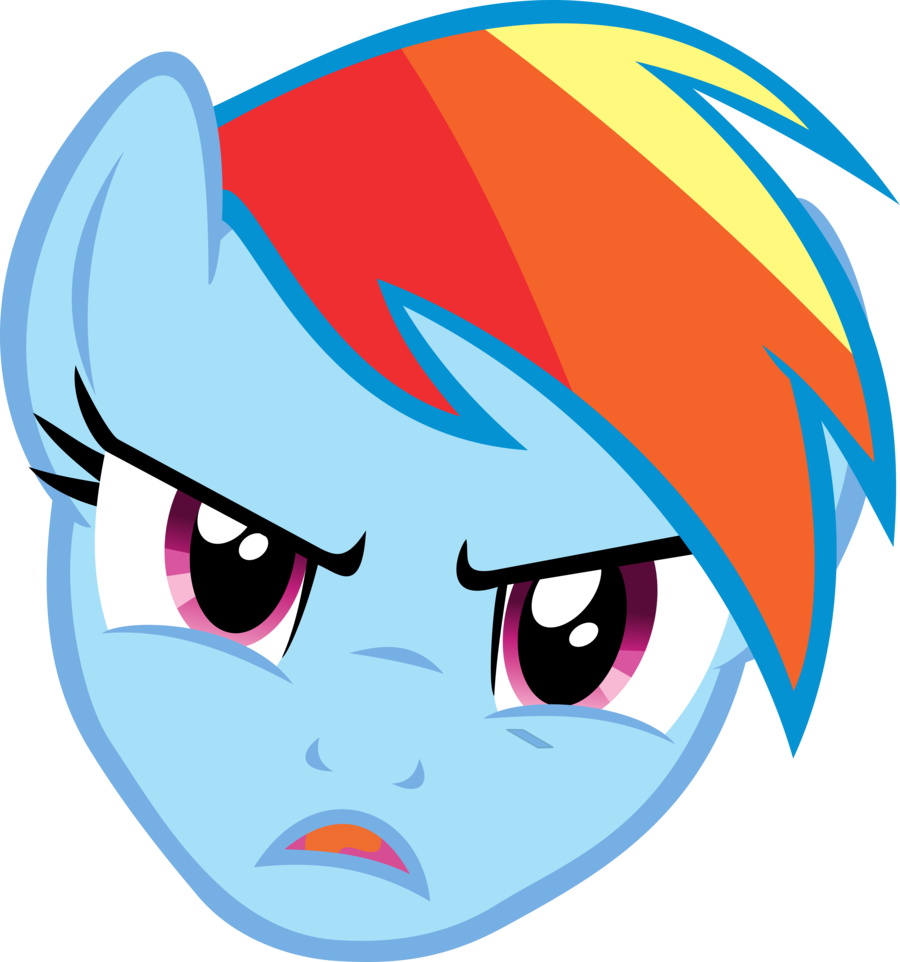 Angry Rainbow Dash (Just Face)