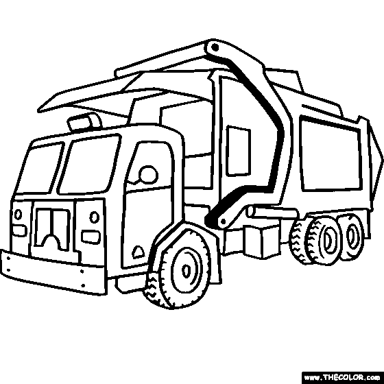 garbage trucks coloring pages - photo #17