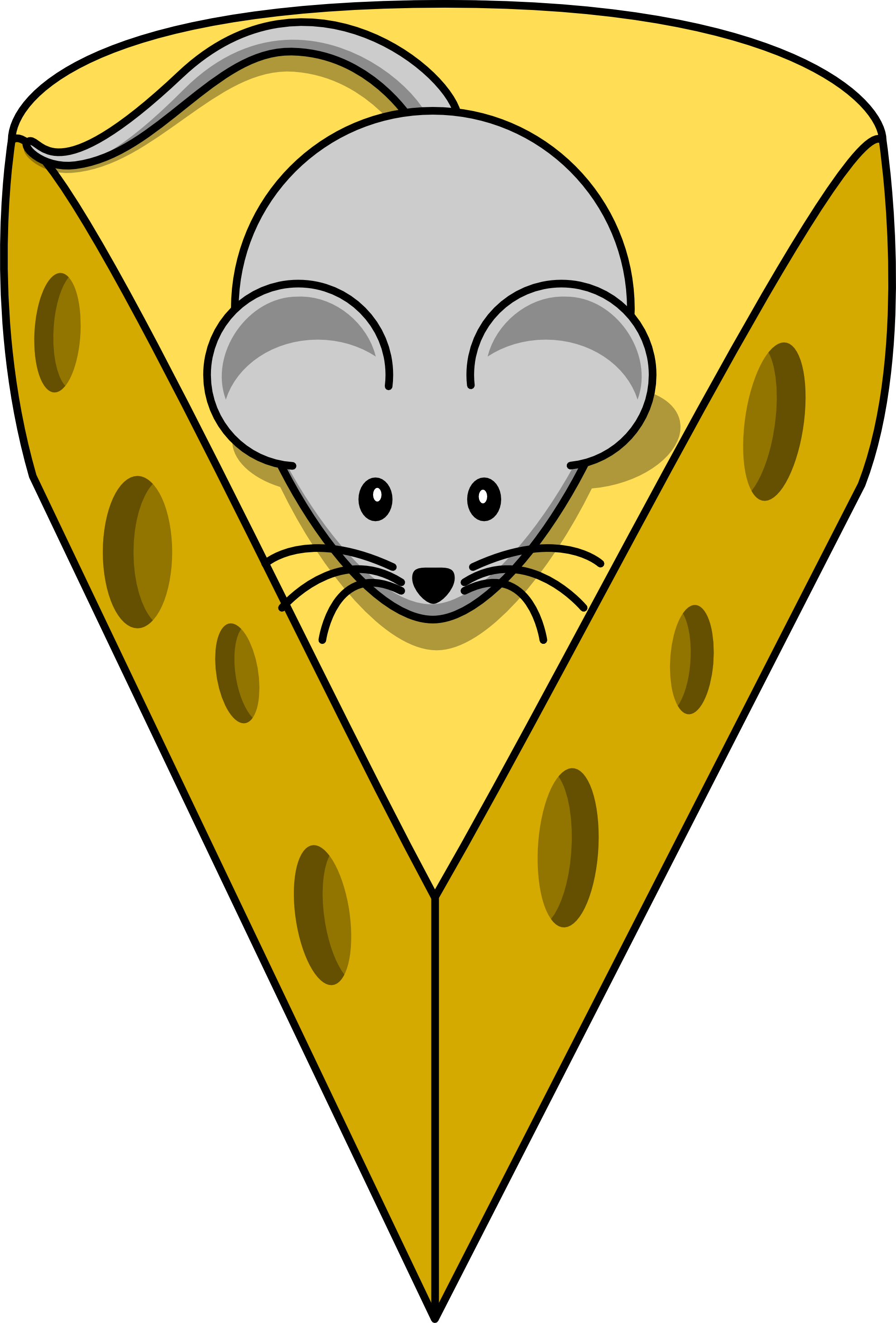 cartoon mouse top a cheese SVG