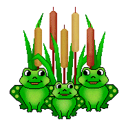 Frog Clipart - Frogs on Lily Pads - Frogs - Cattails