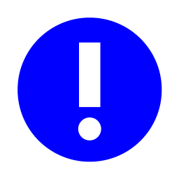 Blue warning icon - Free blue warning icons
